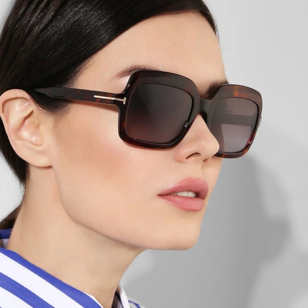 TOM FORD WALLIS DARK HAVANA/BLUE GRADIENT SUNGLASSES TF688